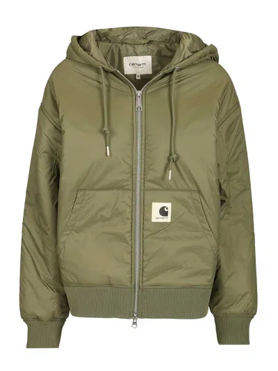 Carhartt W' Hooded Gadd Jacket Recycled Nylon Taffeta Jackets Green