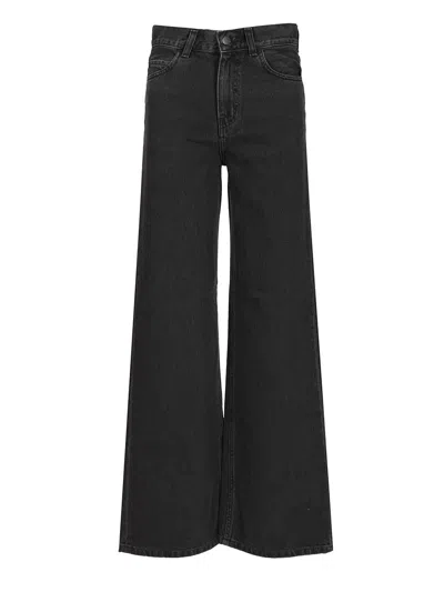 Carhartt W' Jane Pant Organic Cotton Denim Dark Used Wash Jeans Black
