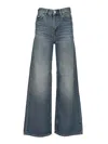 Carhartt Jane Denim Trousers With Belt Loops And Pockets In Blue