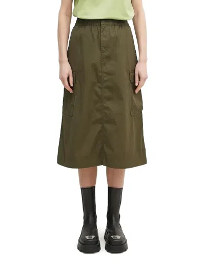 Carhartt Woman Midi Skirt Green Size S Cotton