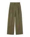 Carhartt Pleated Straight-leg Trousers In Green