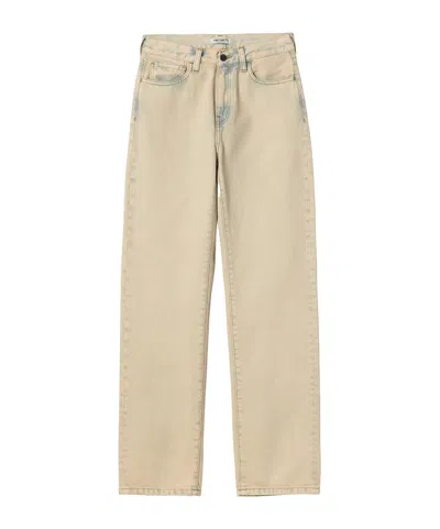 Carhartt Beige Pierce Jeans In Dusty H Brown