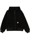 Carhartt Wide-fit Jacket In Dearborn Canvas With Quilted Lining In Black