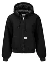 Carhartt Wide-fit Jacket In Dearborn Canvas With Quilted Lining In Black