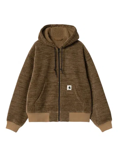 Carhartt W' Og Active Zip-up Hoodie In Brown