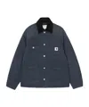 Carhartt Corduroy-collar Organic-cotton Coat In Blue