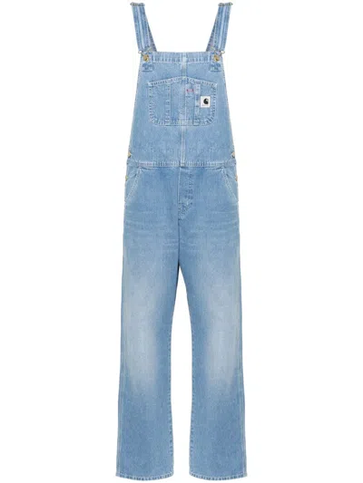 Carhartt Blue Bib Overalls In Light True Wash