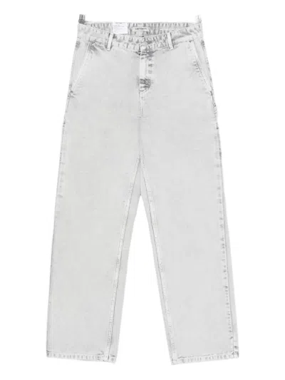 Carhartt W' Pierce Double-pocket Cotton Jeans In Gray