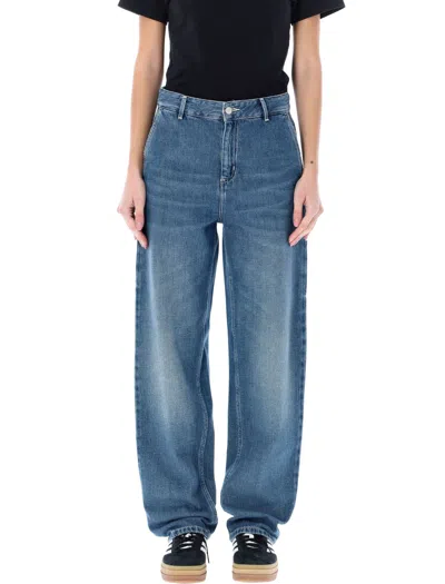 Carhartt Straight Denim Pant Tool Pockets In Blue