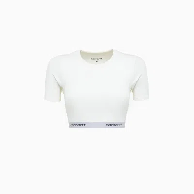 Carhartt W Script Crop Top  Wip In White