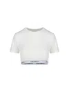 Carhartt W Script Crop Top In White