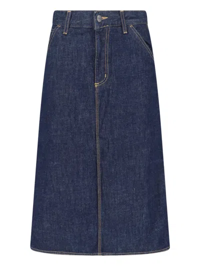 Carhartt 'w Single Knee' Midi Skirt In Black