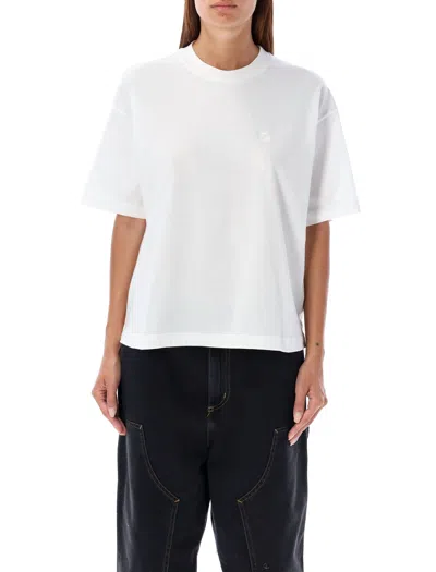 Carhartt W Ss Chester Cropped Tee In White