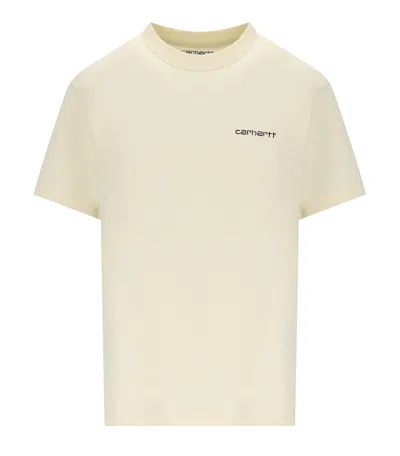 Carhartt W' S/s Script Embroidery Cinnerus T-shirt In Neutral