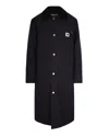 Carhartt Mid-weight Cotton Canvas Coat With Diamond Quilted Lining In Black