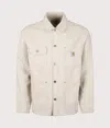 Carhartt 'reynold Shirt Jacket' Zip Jacket In Neutral