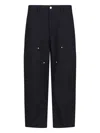 Carhartt Relaxed Tapered Double Knee Pants In Cotton In Black