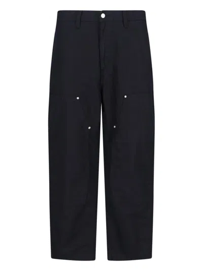 Carhartt Walter Double Knee Carpenter Pants In Blk Rinsed