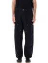 Carhartt Relaxed Tapered Double Knee Pants In Cotton In Black