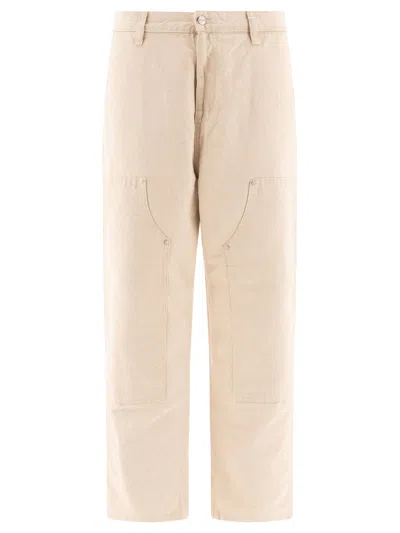 Carhartt Walter Double Knee Trousers Beige In Neutral