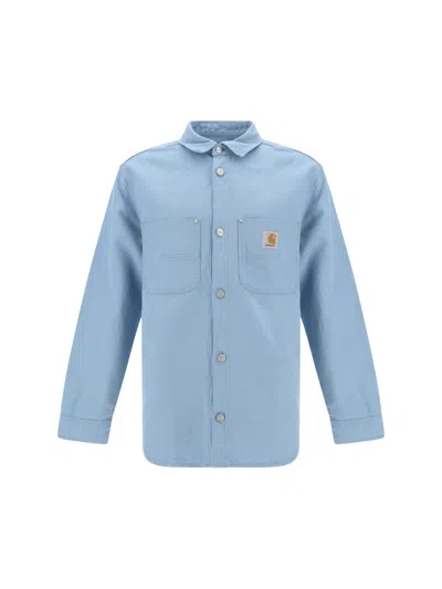 Carhartt Walter Jac Shirt In Clear Blue