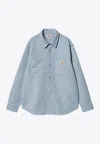 Carhartt Harvey Shirt With Long Sleeves And Pointed Collar In Light Blue
