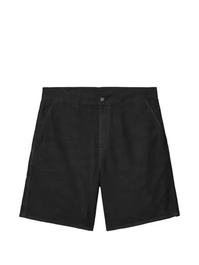 Carhartt Wip Brandon Loosefit Lowrise Denim Shorts In Black