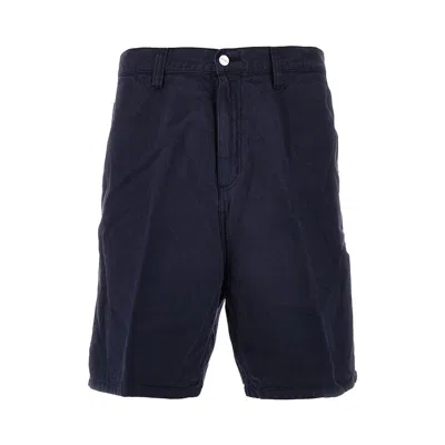 Carhartt 'walter' Single Knee Shorts In Blue