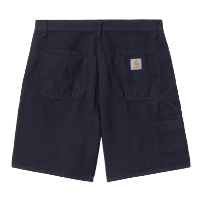 Carhartt Walter Single Knee Shorts Dark Navy In Blue