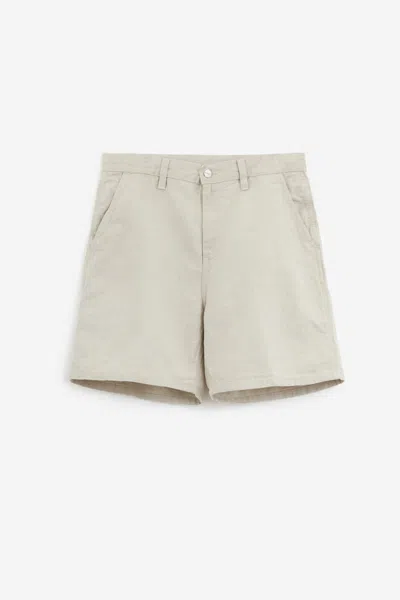 Carhartt Walter Single Knee Shorts In Ivory