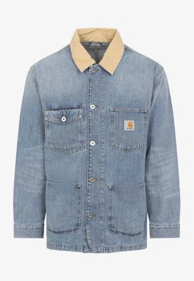 Carhartt Warren Chore Denim Jacket In Blue