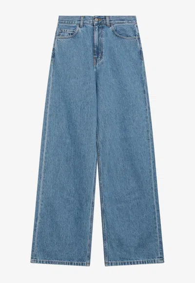 Carhartt Washed Straight-leg Jeans In Blue