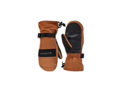 Carhartt Waterproof Insulated Gauntlet Mitt (little Kid/big Kid) Extreme Cold Weather Gloves Brown/black: Sm,