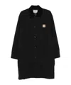 Carhartt Webster Button-fastening Logo-patch Coat In Black
