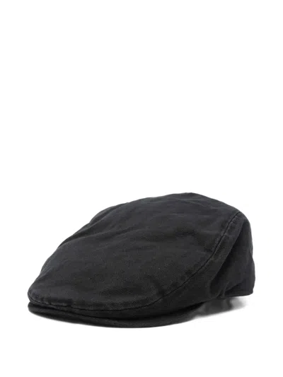 Carhartt Webster Logo-patch Baker Boy Hat In Black