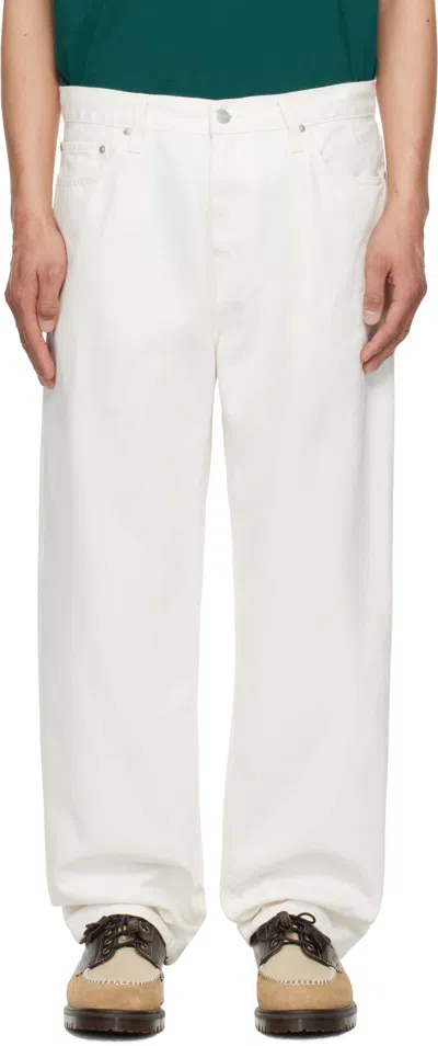 Carhartt White Aaron Jeans In Weiss