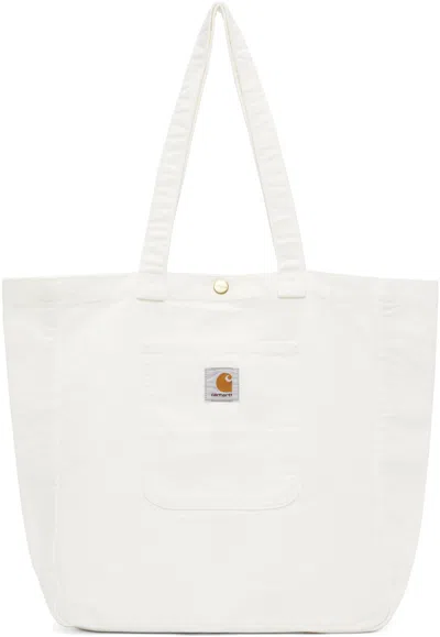 Carhartt White Bayfield Tote In Wax