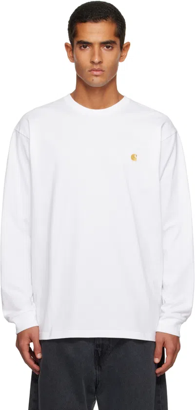 Carhartt White Chase Long Sleeve T-shirt