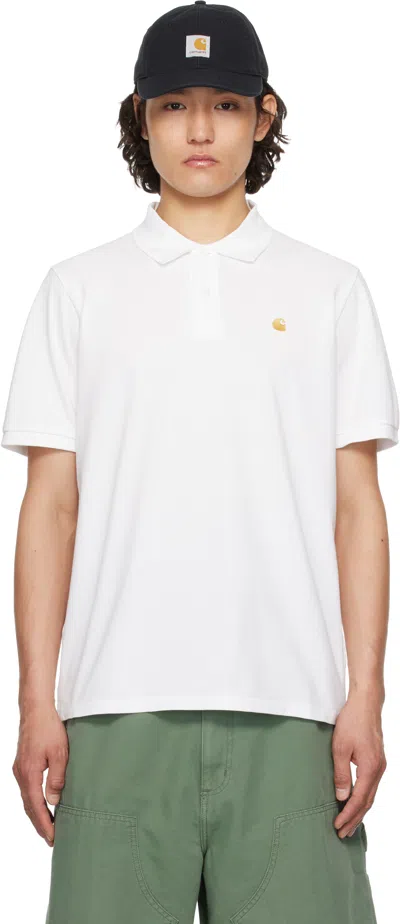 CARHARTT WHITE CHASE PIQUE POLO