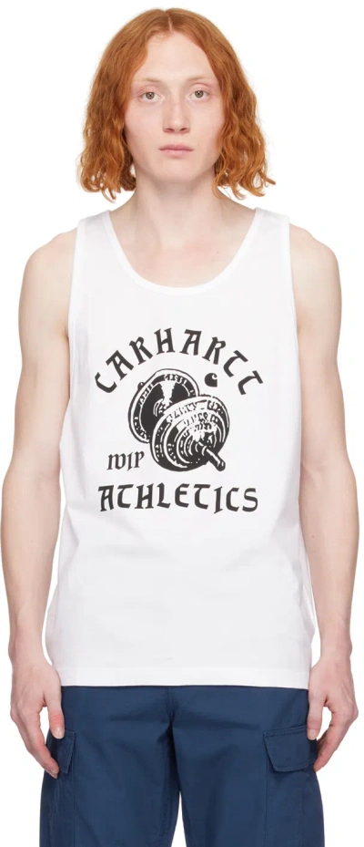 Carhartt White 'class Of 89' Tank Top In 00a White / Black