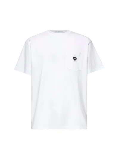 CARHARTT WHITE COTTON S/S POCKET HEART T-SHIRT