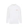 Carhartt Fleeced Cotton American Script Crew-neck Sweatshirt With Emb In White
