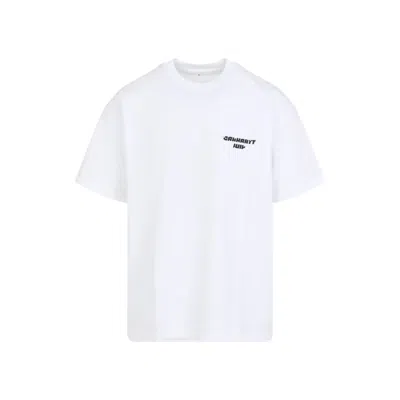 CARHARTT WHITE CREWNECK LOGO T-SHIRT