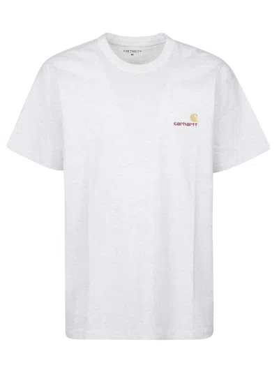 CARHARTT WHITE CREWNECK LOGO T-SHIRT