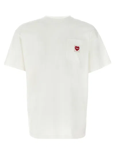 CARHARTT WHITE CREWNECK LOGO T-SHIRT