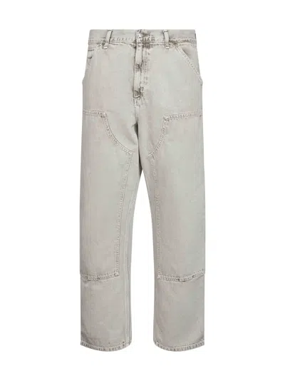 Carhartt Denim Double Knee Jeans In Gray