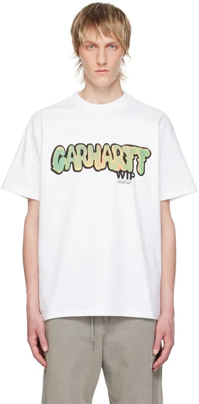 Carhartt White Drip T-shirt In 02 White