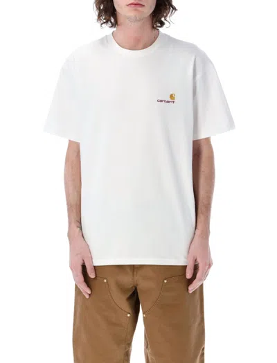 CARHARTT WHITE EMBROIDERED LOGO T-SHIRT