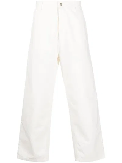 CARHARTT WHITE LOGO PATCH TROUSERS