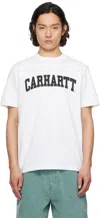 Carhartt Ss College Script T Shirt In 00axx White / Black